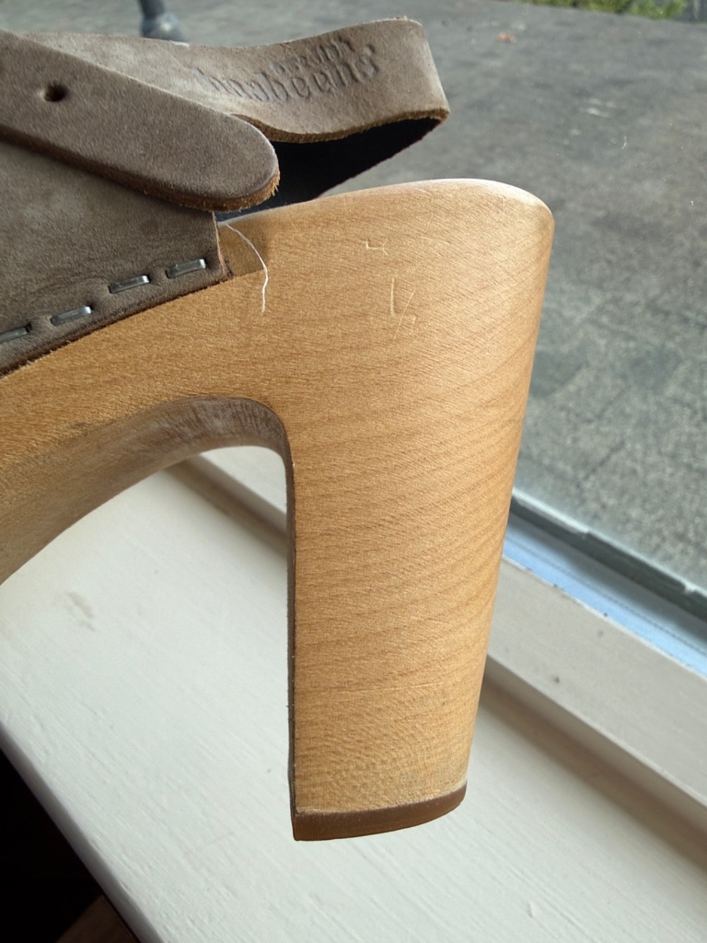 Women’s Swedish Hasbeen Wooden Clog Sandals - Gray - size 37 - Picture 11 of 16